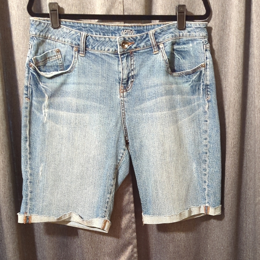 Apt. 9 Light Blue Denim Bermuda Shorts